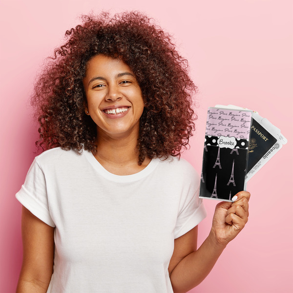 Paris Bonjour and Eiffel Tower Vinyl Document Holder - LIFESTYLE