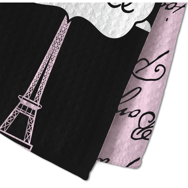 Paris Bonjour and Eiffel Tower Waffle Weave Towel - Closeup of Material Image