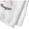 Paris Bonjour and Eiffel Tower Waffle Weave Towel - Closeup of Material Image