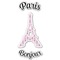 Paris Bonjour and Eiffel Tower Graphic Decal - Large (Personalized)