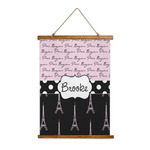 Paris Bonjour and Eiffel Tower Wall Hanging Tapestry (Personalized)