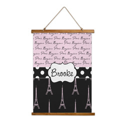 Paris Bonjour and Eiffel Tower Wall Hanging Tapestry (Personalized)