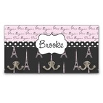 Paris Bonjour and Eiffel Tower Wall Mounted Coat Rack (Personalized)