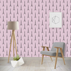 Paris Bonjour and Eiffel Tower Wallpaper & Surface Covering