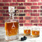 Paris Bonjour and Eiffel Tower Whiskey Decanters - 26oz Rect - LIFESTYLE
