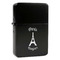 Paris Bonjour and Eiffel Tower Windproof Lighters - Black - Front/Main