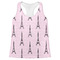 Paris Bonjour and Eiffel Tower Womens Racerback Tank Top - X Large
