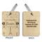 Paris Bonjour and Eiffel Tower Wood Luggage Tags - Rectangle - Approval