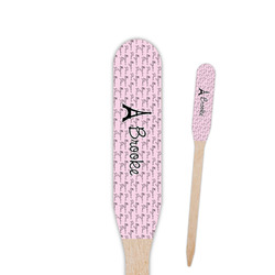 Paris Bonjour and Eiffel Tower Paddle Wooden Food Picks - Double Sided (Personalized)