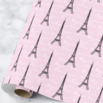 Paris Bonjour and Eiffel Tower Wrapping Paper Roll - Large