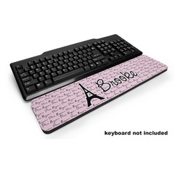 Paris Bonjour and Eiffel Tower Keyboard Wrist Rest (Personalized)