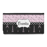 Paris Bonjour and Eiffel Tower Leatherette Ladies Wallet (Personalized)