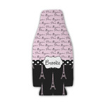 Paris Bonjour and Eiffel Tower Zipper Bottle Cooler (Personalized)
