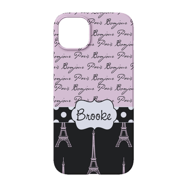 Paris Bonjour and Eiffel Tower iPhone 14 Pro Case - Back