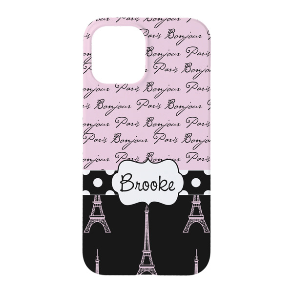 Paris Bonjour and Eiffel Tower iPhone 15 Pro Case - Back