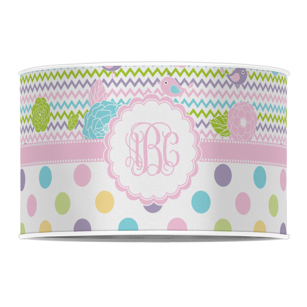 Girly Girl 12" Drum Lampshade - FRONT (Poly Film)