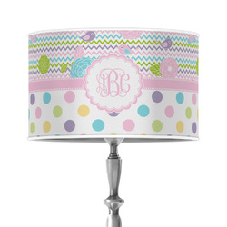 Girly Girl 12" Drum Lamp Shade - Poly-film (Personalized)