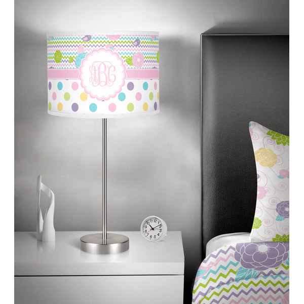 Girly Girl 13 inch drum lamp shade - in room