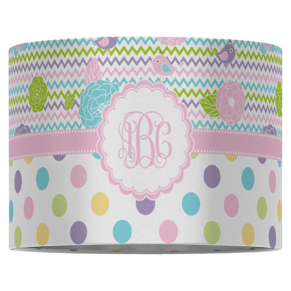 Girly Girl 16" Drum Lampshade - FRONT (Fabric)