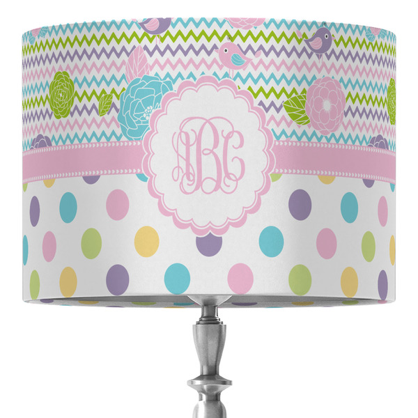 Custom Girly Girl 16" Drum Lamp Shade - Fabric (Personalized)