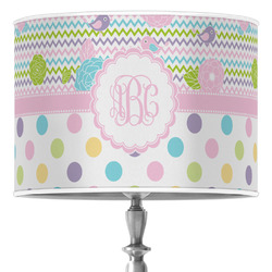 Girly Girl 16" Drum Lamp Shade - Poly-film (Personalized)