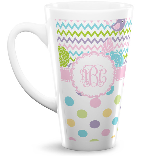 Custom Girly Girl 16 Oz Latte Mug (Personalized)