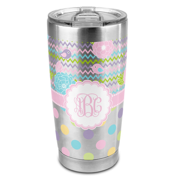 Custom Girly Girl 20oz Stainless Steel Double Wall Tumbler - Full Print (Personalized)