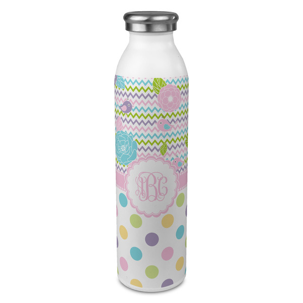 Custom Girly Girl 20oz Stainless Steel Water Bottle - Full Print (Personalized)
