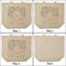 Girly Girl 3 Reusable Cotton Grocery Bags - Front & Back View