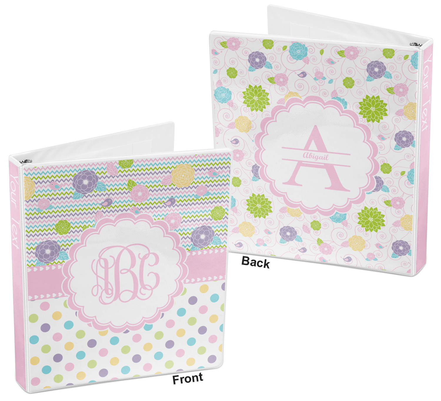 Custom Girly Girl 3Ring Binder 1 inch (Personalized) YouCustomizeIt