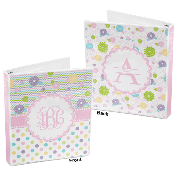 Girly Girl 3-Ring Binder Front and Back