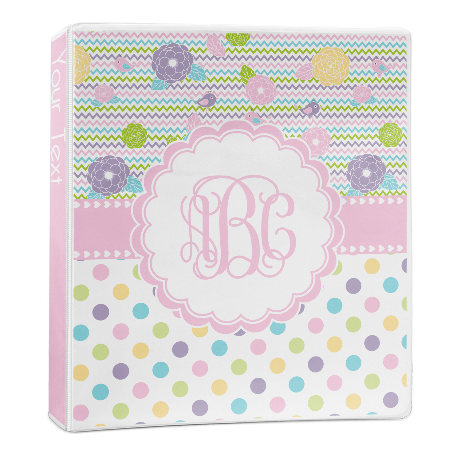 Custom Girly Girl 3Ring Binder 1 inch (Personalized) YouCustomizeIt
