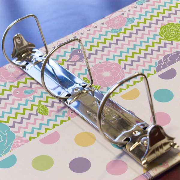 Girly Girl 3 Ring Binders - Full Wrap - 2" - DETAIL