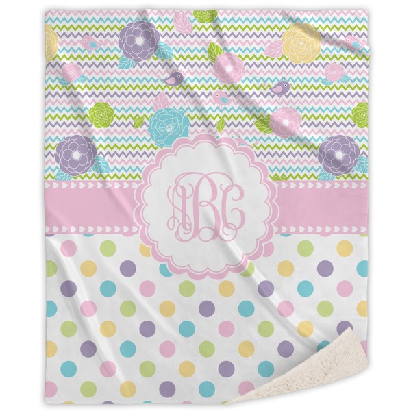 Custom Girly Girl Sherpa Throw Blanket (Personalized)