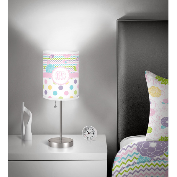 Girly Girl 7 inch drum lamp shade - in room