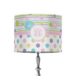 Girly Girl 8" Drum Lamp Shade - Fabric (Personalized)