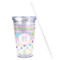 Girly Girl Acrylic Tumbler - Full Print - Front straw out