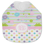 Girly Girl Jersey Knit Baby Bib w/ Monogram