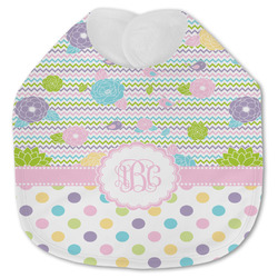Girly Girl Jersey Knit Baby Bib w/ Monogram
