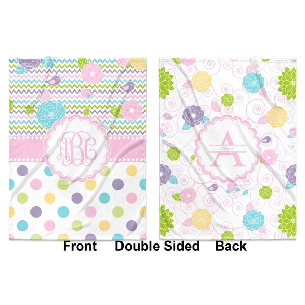 Girly Girl Baby Blanket (Double Sided - Printed Front and Back)