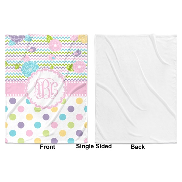 Girly Girl Baby Blanket (Single Side - Printed Front, White Back)