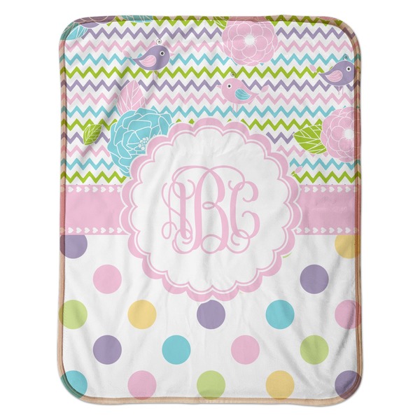 Girly Girl Baby Sherpa Blanket - Flat