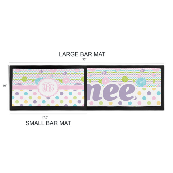 Girly Girl Bar Mats - Sizing Chart