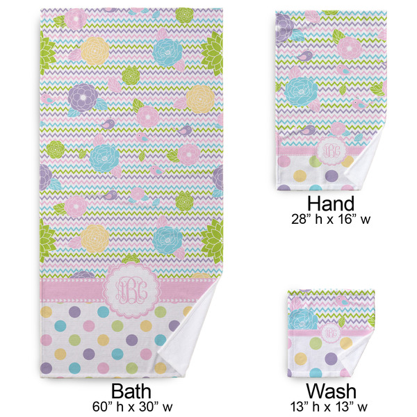 Girly Girl Bath Towel Sets - 3-piece - Approval
