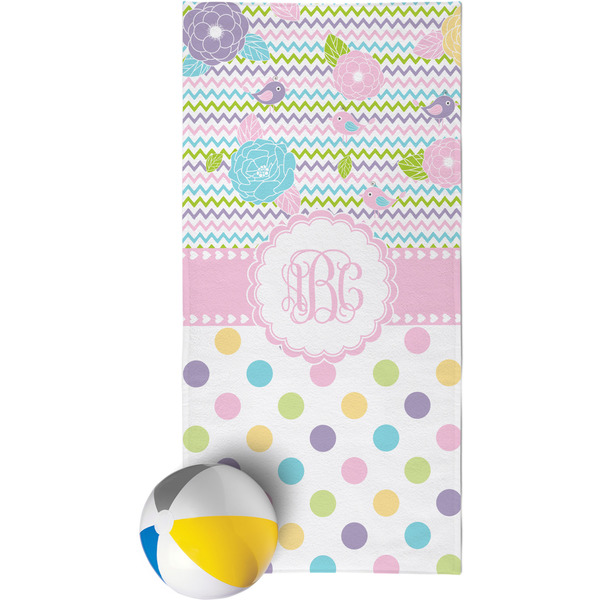 Custom Girly Girl Beach Towel (Personalized)