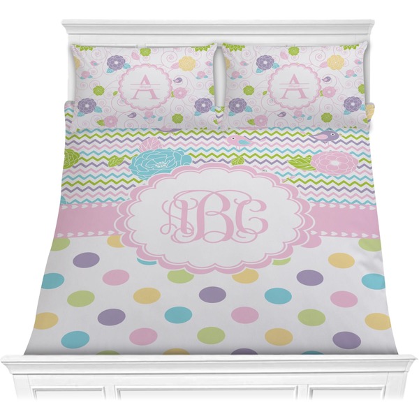 Custom Girly Girl Comforter Set - Full / Queen (Personalized)