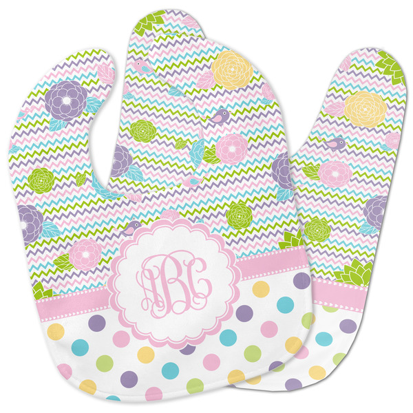 Custom Girly Girl Baby Bib w/ Monogram