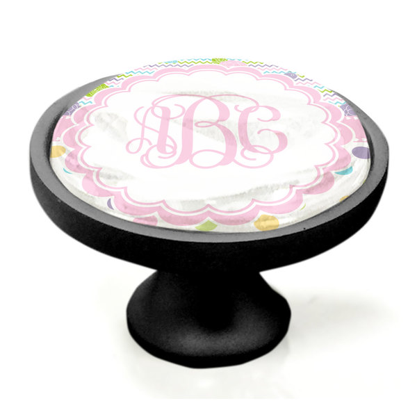 Girly Girl Black Custom Cabinet Knob (Side)