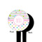 Girly Girl Black Plastic 4" Food Pick - Round - Single Sided - Front & Back