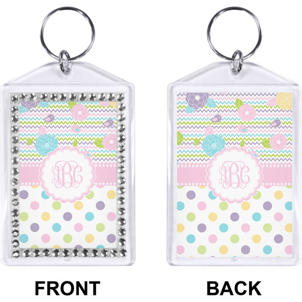 Girly Girl Bling Keychain (Front + Back)